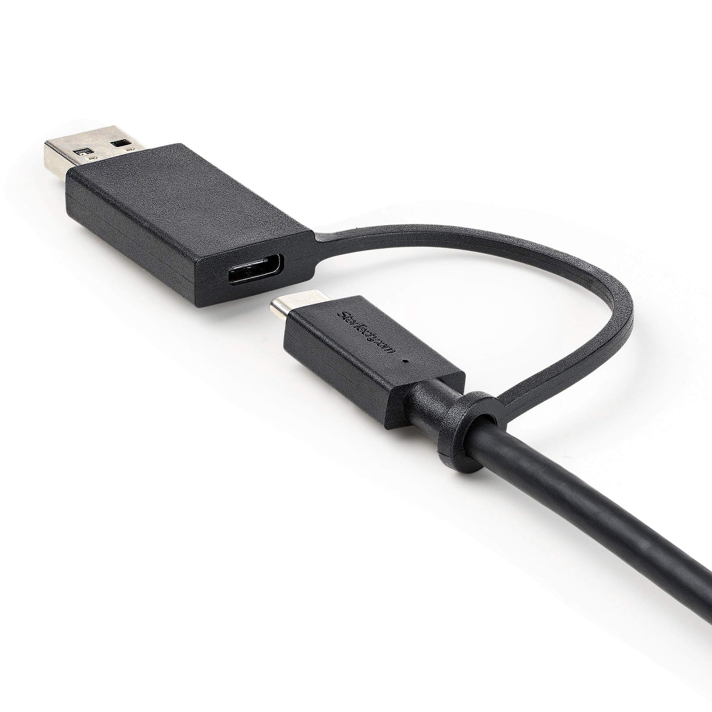 3ft/1m USB-C Cable with USB-A Adapter Dongle, USB-C to C [10Gbps/PD], USB-A to C [5Gbps], 2-in-1 USB C Cable for Hybrid Dock