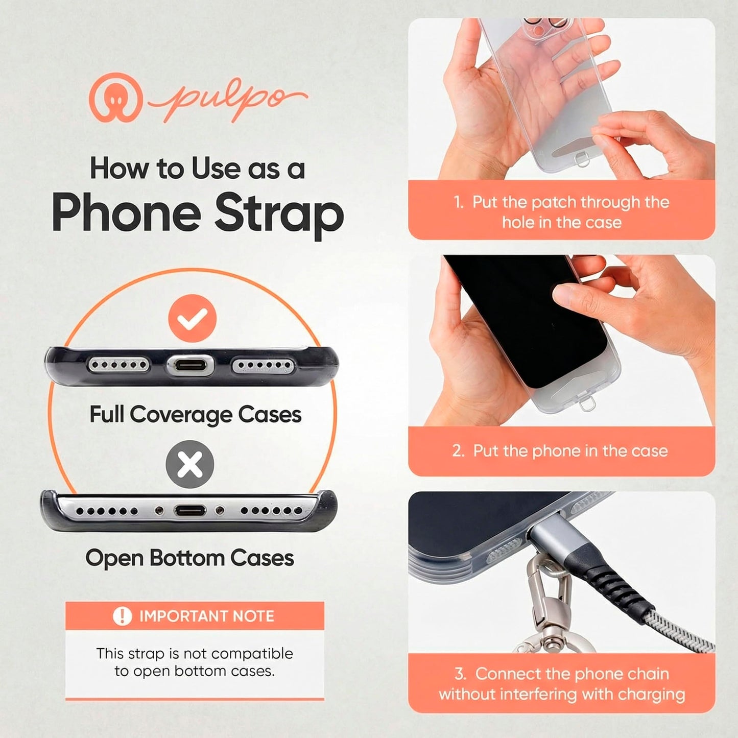 Pulpo 2 in 1 Crossbody Anti Theft Phone Lanyard and Wrist Strap for iPhone and Android, Adjustable Cell Phone Leash and Universal Tether, Hands Free