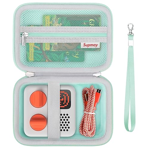 Supmay Hard Travel Case for Yoto Mini (2024 Edition) Kids Screen-Free Bluetooth Audio Player, Storage Holder Protection Case with Zipper Mesh Pocket