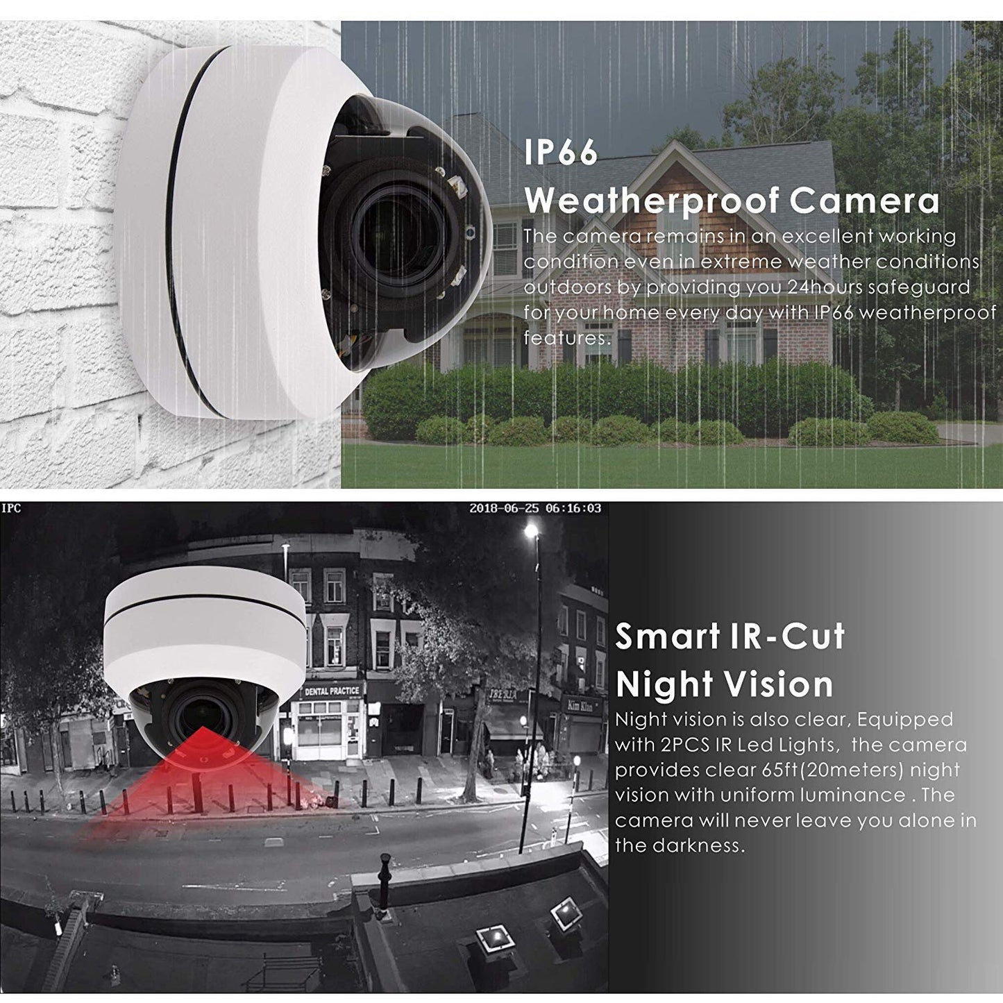 Alptop Outdoor 8MP 4K PTZ IP POE Dome Ceiling Security Camera Pan Tilt 5xOptical Zoom 100ft IR Night Vision Motion Detection Remote View RTSP