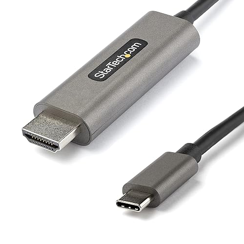 StarTech.com 10ft (3m) USB C to HDMI Cable 4K 60Hz w/HDR10 - Ultra HD USB Type-C to 4K HDMI 2.0b Video Adapter Cable - USB-C to HDMI HDR