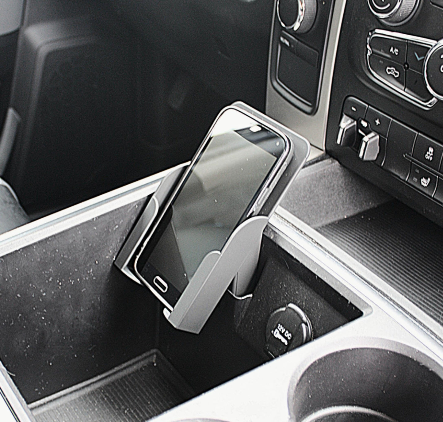 WadeStar RPC Phone Holder Converts the Business Card Holder Into a Cell Phone Holder in Select 2009-15 Dodge Ram Trucks - Medium