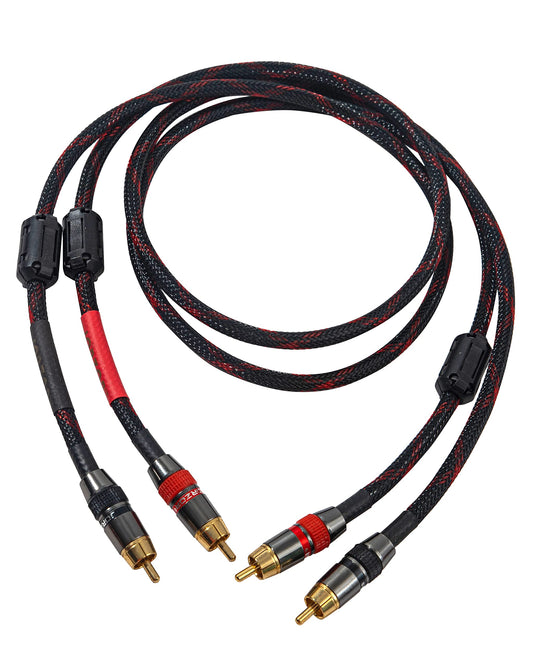 JORZOR RCA Cable, 2RCA Male to 2RCA Male Stereo Audio Cables ?Hi-Fi Sound? Braided RCA Stereo Cable for Home Theater, HDTV, Amplifiers, Hi-Fi Systems