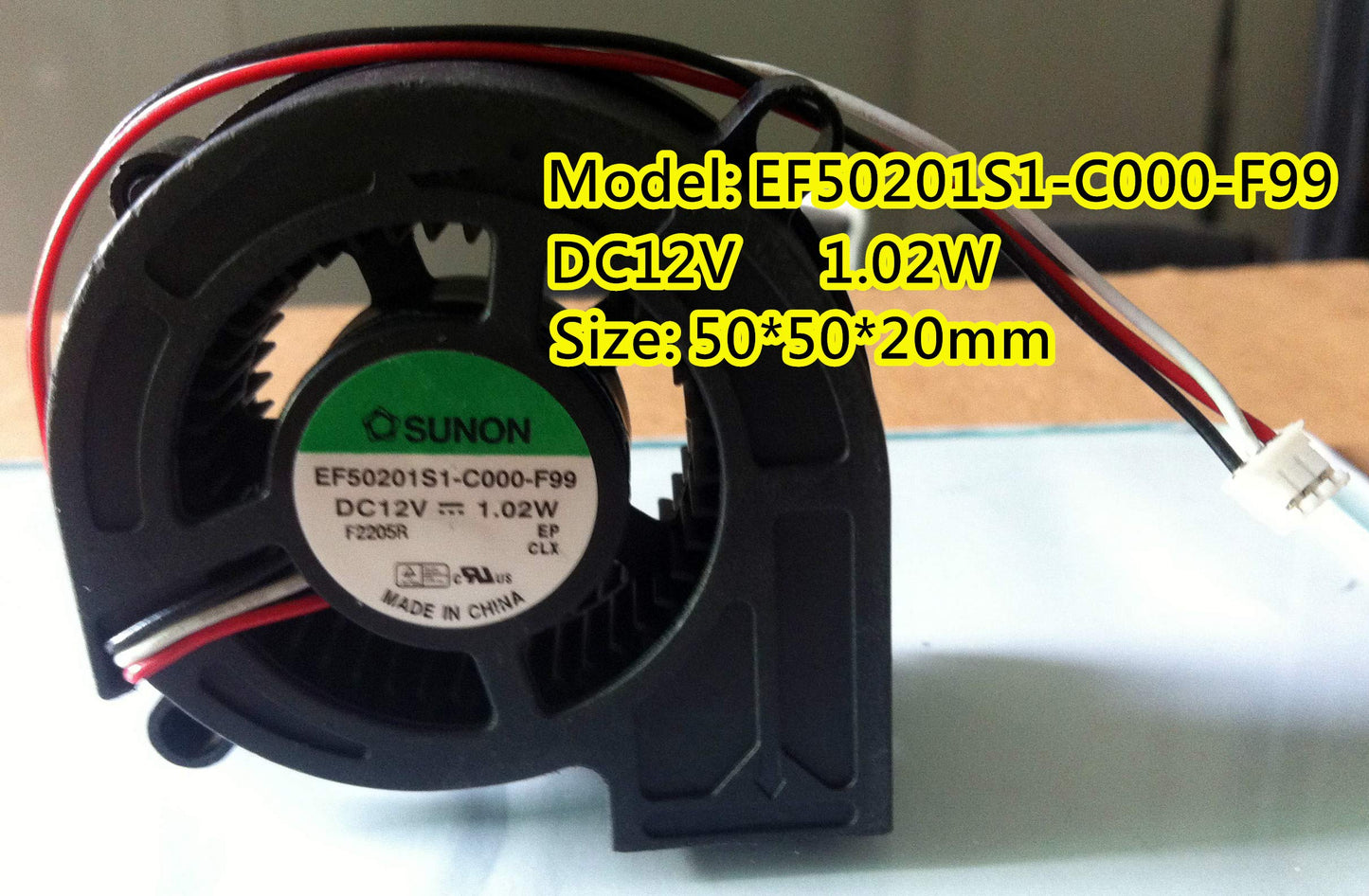For SUNON EF50201S1-C000-F99 DC12V 1.02W 5020 projector fan