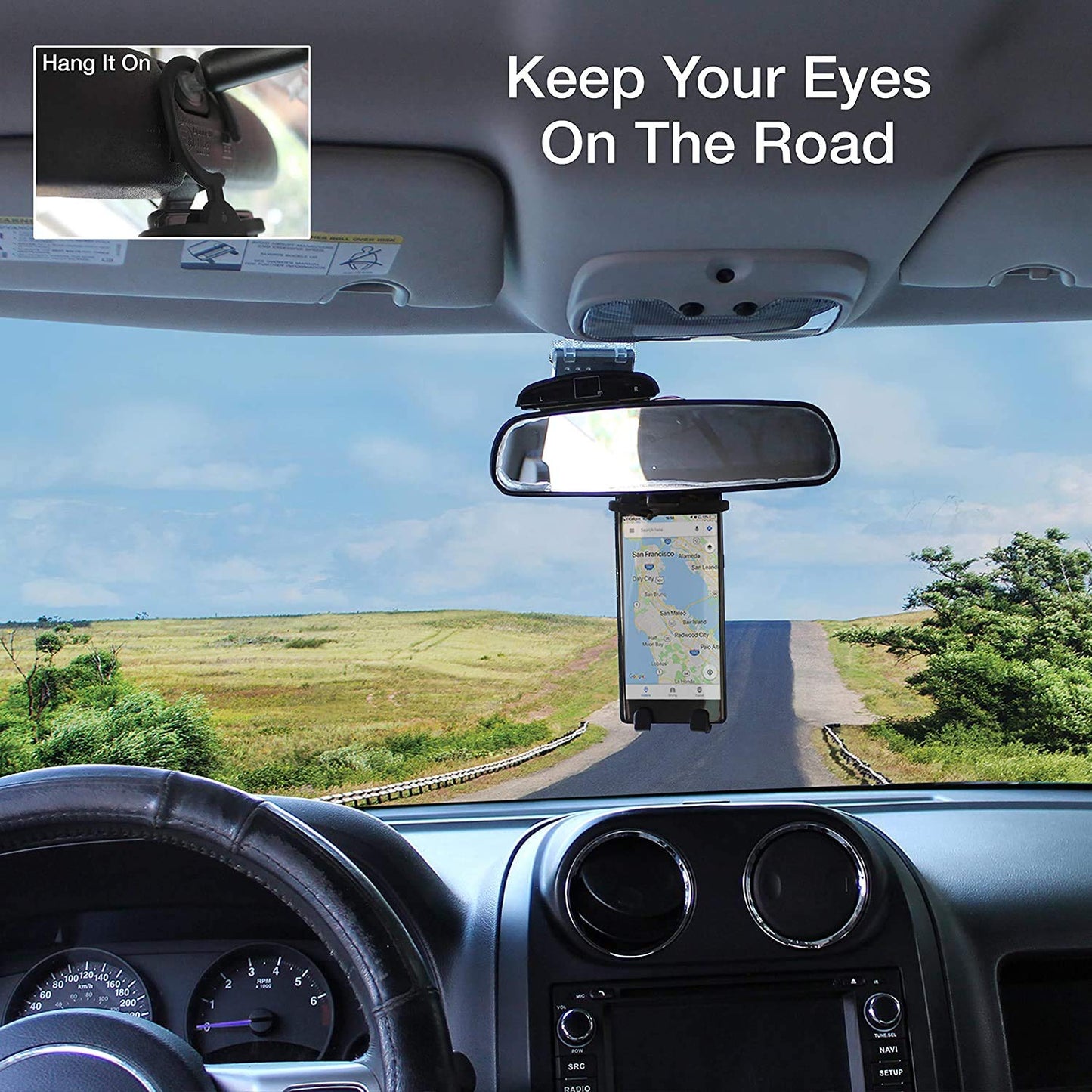 Flexible Phone Holder Stand for Desk, Bed, Travel & Car, Bendable Silicone Hanging Phone Mount Compatible with iPhone & Samsung, Hands Free Universal
