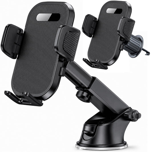 KOBBRAN Car Phone Holder Phone Mount for Car Windshield Dashboard Air Vent Universal Hands Free Automobile Cell Phone Holder Fit for iPhone Samsung