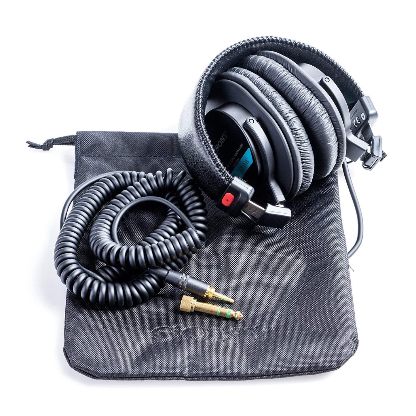Sony MDR7506 Folding Professional Closed Ear Headphones Bundle with FocusProAudio Compact 4-Channel Stereo Headphone Amplifier with DC 12V Power…
