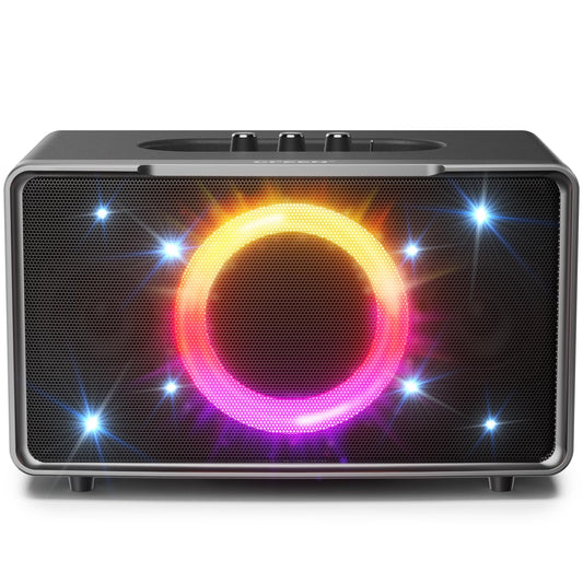GFEEN Party Blutooth Speaker: 200W Peak Powerful Loud Sound! 15H Playtime, RGB Light Show, Fast Charging, Deep Bass, Large Portable Wireless Speaker