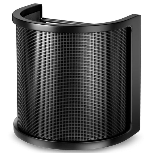 Pop Filter,PEMOTech [Upgraded Three Layers] Metal Mesh & Foam & Etamine Layer Microphone Windscreen Cover Handheld Mic Shield Mask,Microphone