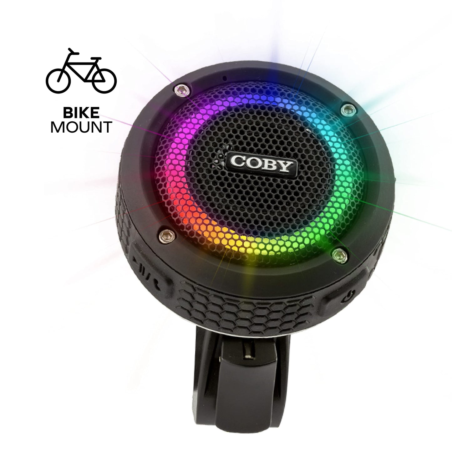 Coby Waterproof True Wireless Speakers, Shower Speaker, Bluetooth Speakers, 3W, Hi-Quality Sound, 33-Ft Wireless, Pair Speakers Together, Speakers