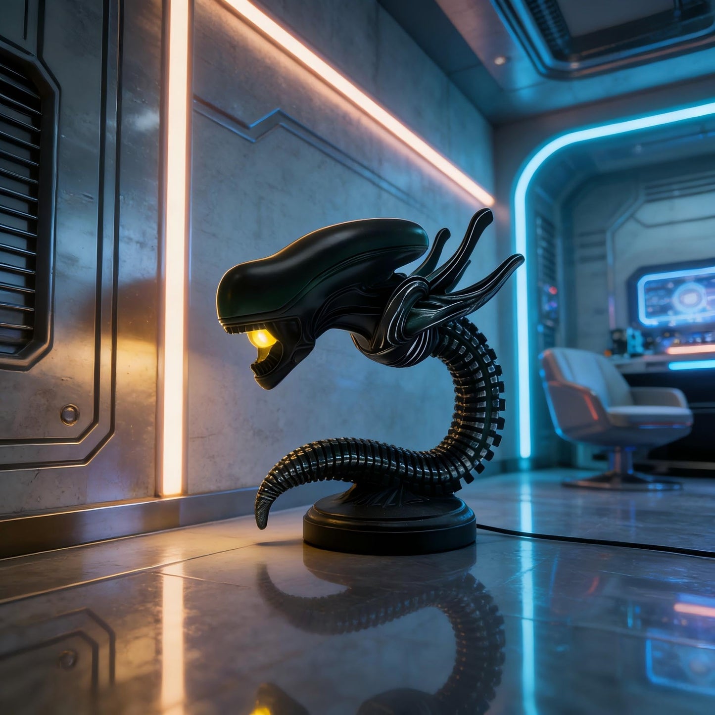 SDIHOIXQ Xenomorph Lamp LED Light with USB Port, Unique Sci-Fi Style Night Light for Bedroom, Office, Studio, Kids Room - Creative Gift for Alien Fans