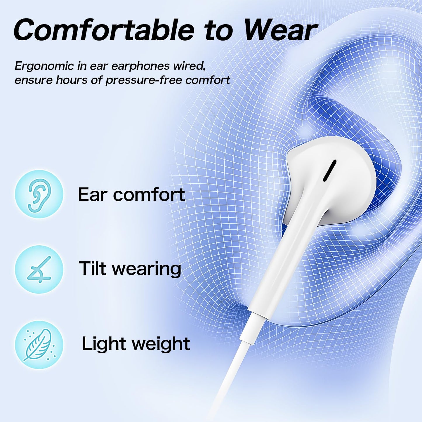 kelongn USB C Headphones Wired for iPhone 17 16 15 Pixel Galaxy