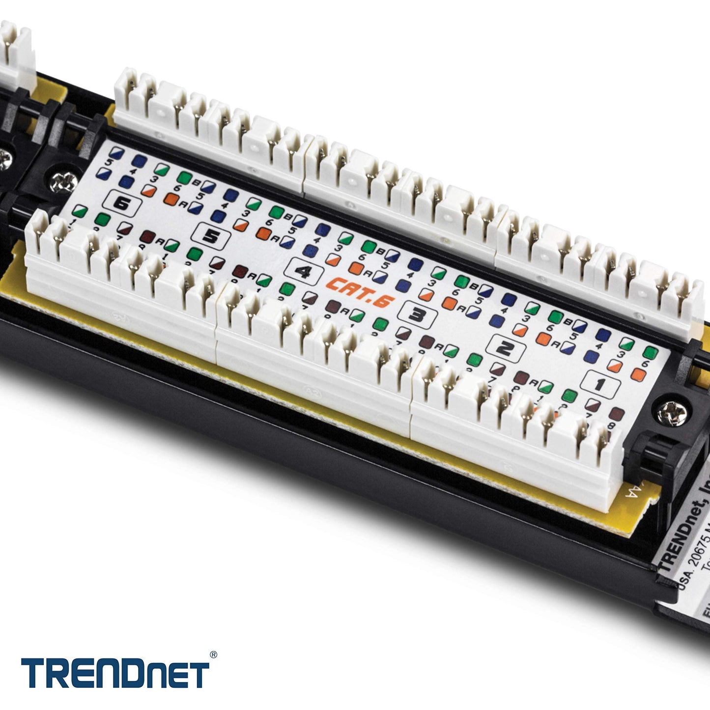 TRENDnet 24-Port Cat6 Unshielded Patch Panel, Wallmount or Rackmount, Compatible with Cat3,4,5,5e,6 Cabling, for Ethernet, Fast Ethernet, Gigabit