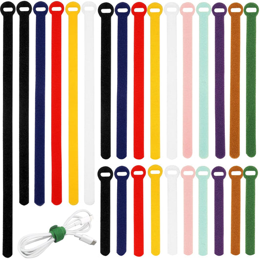 150PCS Cable Ties?4+6+8+10 Inch Reusable Cable Management, Multi-Purpose Adjustable Cord Organizer?Fastening Microfiber Cloth Hook and Loop Cable