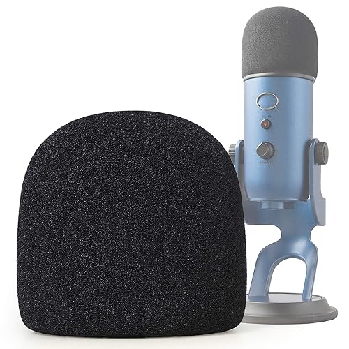 SUNMON Microphone Foam Windscreen Cover for Blue Yeti, Yeti Pro and Yeti X Microphones, the Mic Pop Filter Mask Shield also suit MXL and Audio