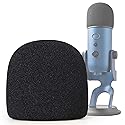 SUNMON Microphone Foam Windscreen Cover for Blue Yeti, Yeti Pro and Yeti X Microphones, the Mic Pop Filter Mask Shield also suit MXL and Audio