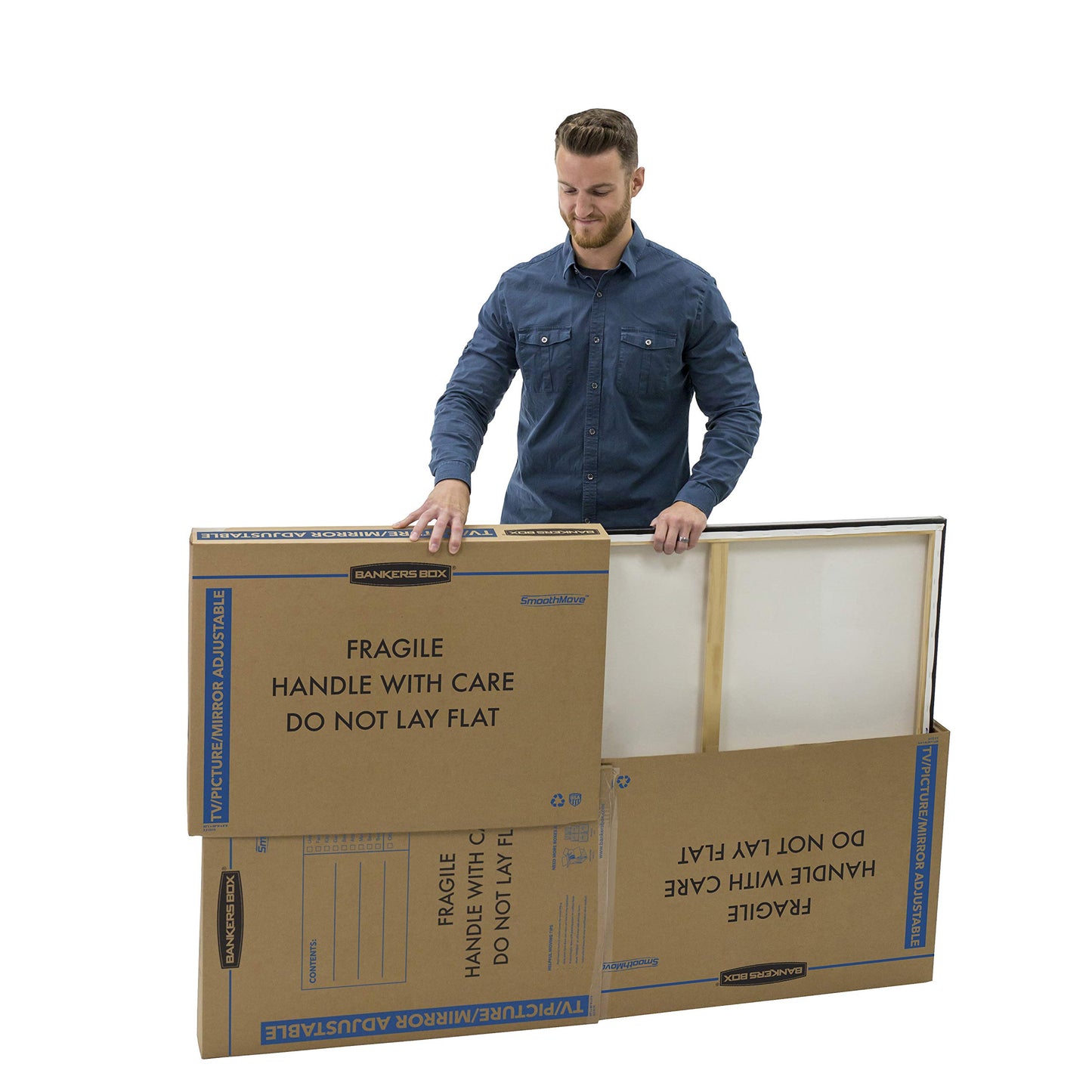 Bankers Box 3-Pack Adjustable TV/Picture/Mirror Moving Boxes