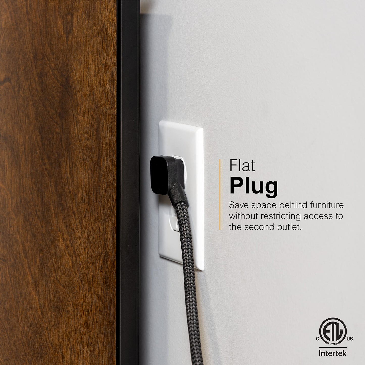 GE UltraPro 9-Outlet Surge Protector, 8', Black
