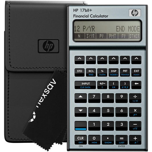 HP 17bII+ Financial Calculator - 250+ Professional Functions for Business, Finance & Accounting - RPN, Algebraic Entry, College Math Solver, 2-Line