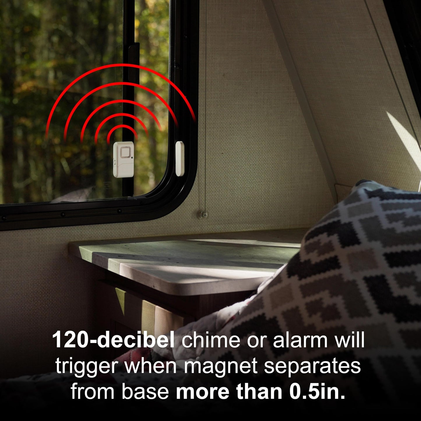 GE Personal Security Window and Door Alarm, 4 Pack, DIY Protection, Burglar Alert, Wireless Chime/Alarm, Easy Installation, Home Security, Ideal