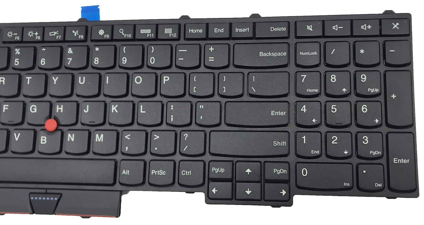Sierra Blackmon US Layout Notebook Keyboard for ThinkPad P50 p51 p70 Series Black Framed with no Backlight and Remote Control Lever