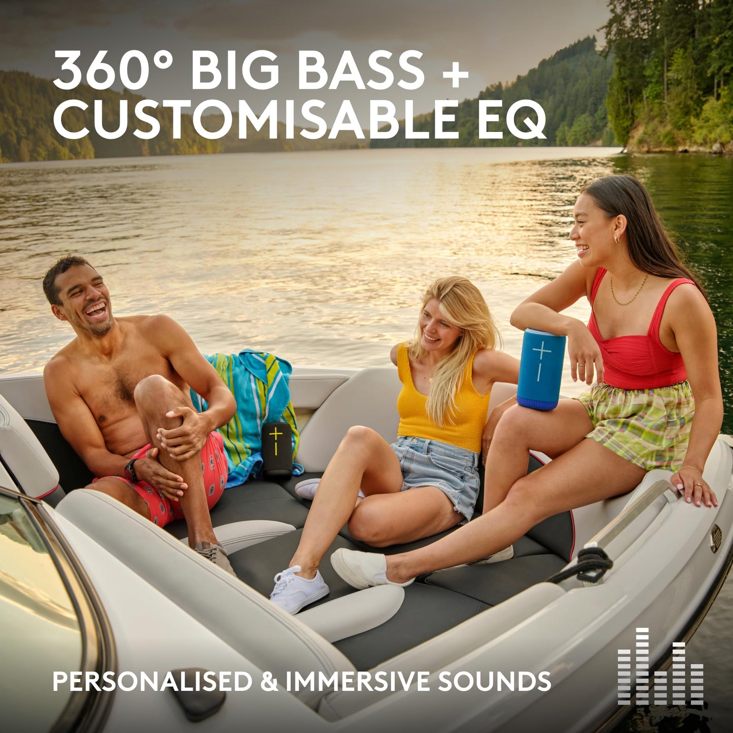 Ultimate Ears EVERBOOM Wireless Bluetooth Portable Speaker Floatable Waterproof Speaker IP67, up to 20-Hour Battery and 180 ft (55 m) Range - Colbat