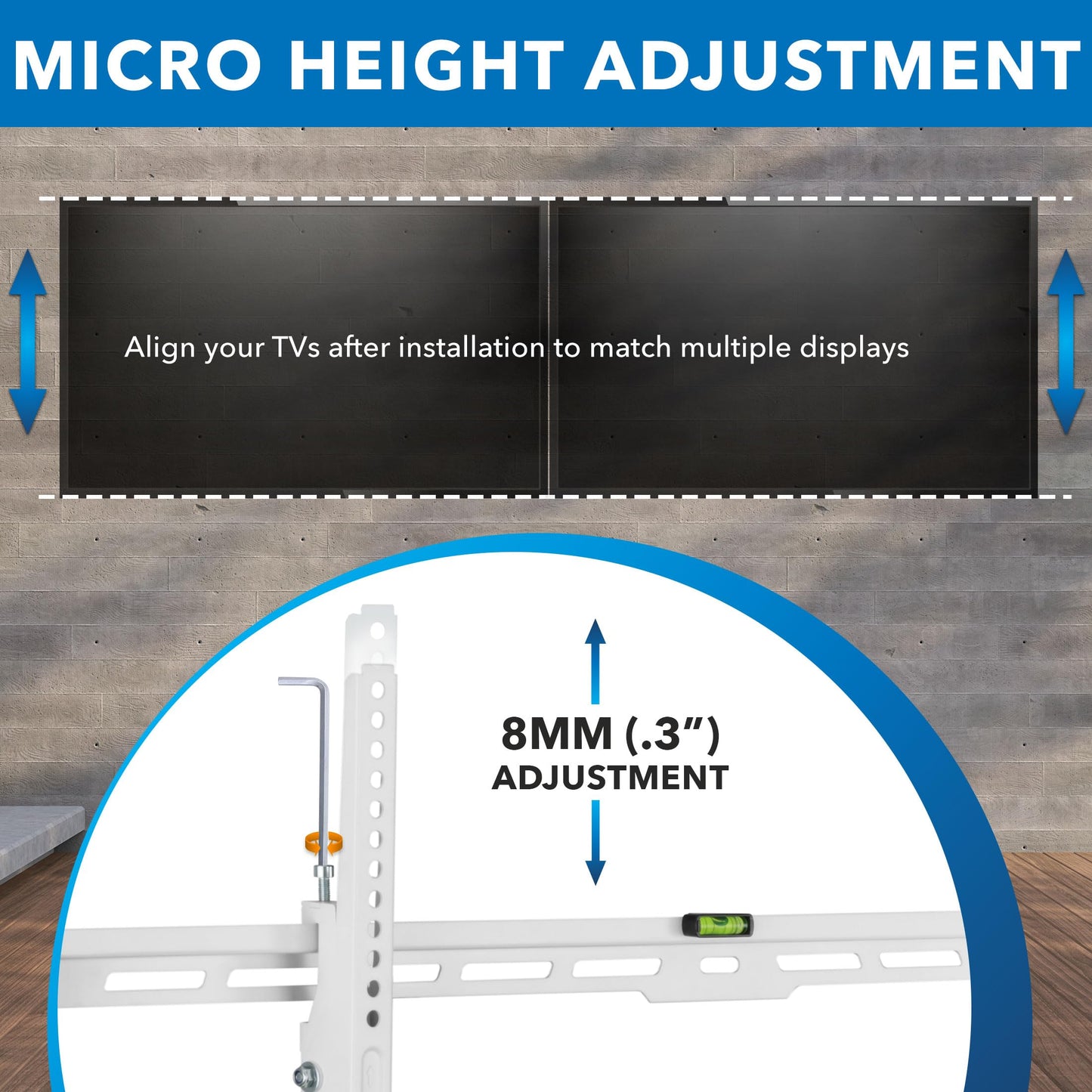 Mount-It! Tilting TV Wall Mount for 43"-90" TVs, Ultra Slim Heavy-Duty TV Mount with Low Profile 1.9", VESA 200x200 to 800x400, Supports up to 165