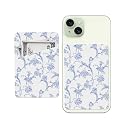 AWHSCP Leather Phone Wallet, Dual Pocket Sticky Wallet, Compatible with Most Cell Phones, Cute Dragonfly And Bird
