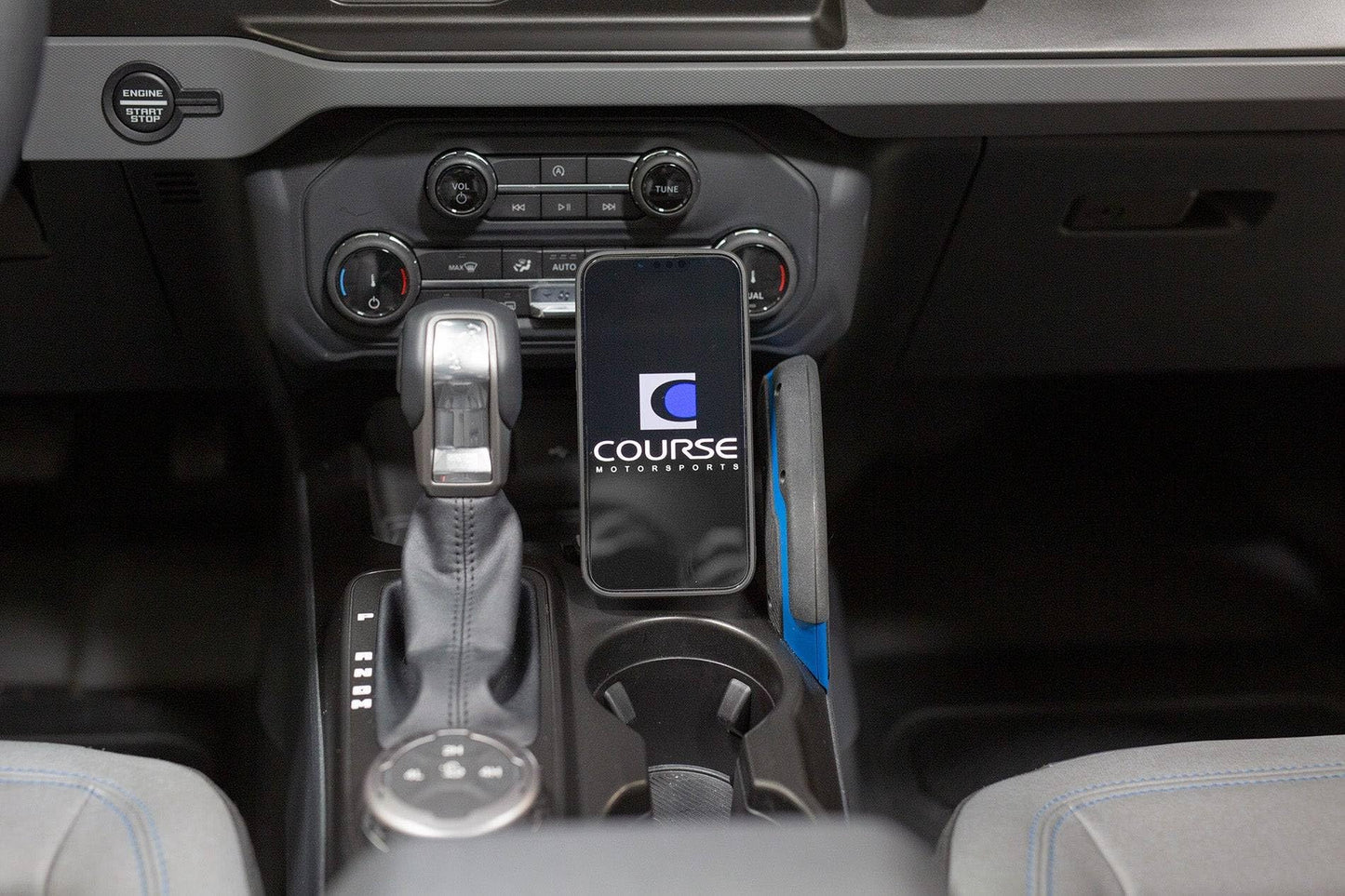 Course Motorsports Direct Fit Phone Mount - Ford Bronco 2021+ - Automatic Transmission only - Left - Magnetic - Standard Magnetic