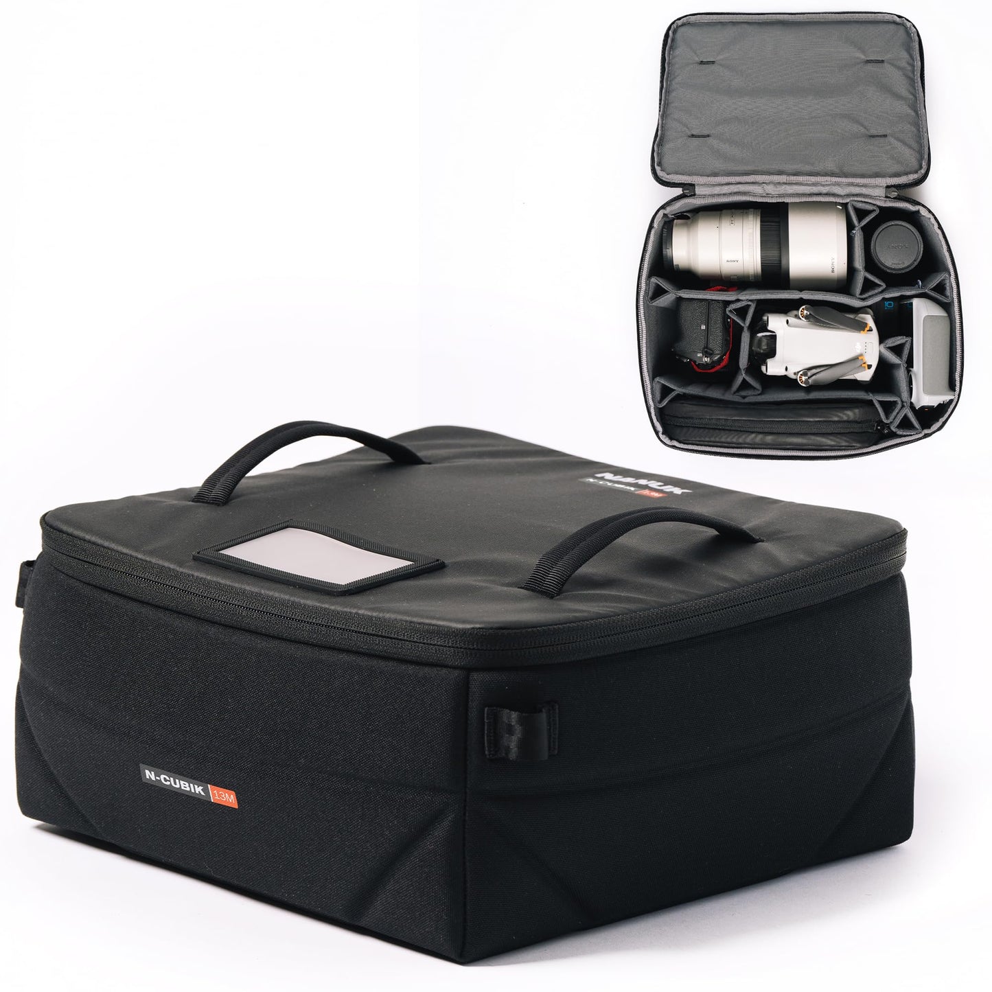 NANUK N-Cubik 13M Camera Bag Insert - Medium Water-Resistant Cube - Shockproof Protective Camera Insert for Backpack (11,4”x 12,5” x 5,1”)