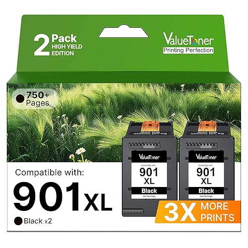 901XL Black Ink Cartridge | Replacement for HP 901 Ink Cartridges HP901 901XL Cartridge Black | Use for HP Officejet 4500 J4524 J4540 J4550 J4580