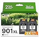 901XL Black Ink Cartridge | Replacement for HP 901 Ink Cartridges HP901 901XL Cartridge Black | Use for HP Officejet 4500 J4524 J4540 J4550 J4580