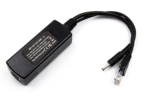 PoE Texas 802.3af Power Over Ethernet PoE Splitter with 5 Volts 10 Watts Output - for 5V Non-PoE Security Camera and Devices Like Foscam, Sonoff