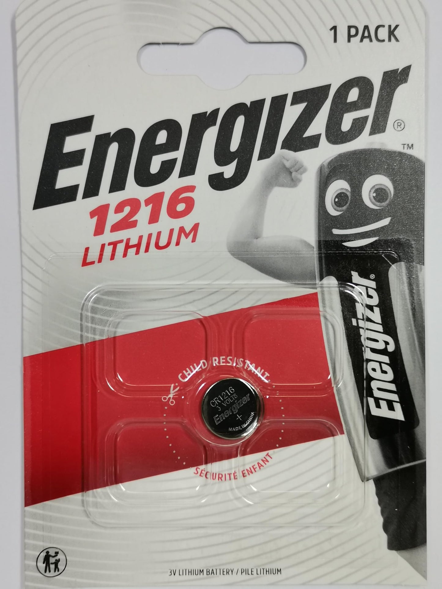 Energizer Lithium 1216 3 volt Keyless Entry Battery 1 pk