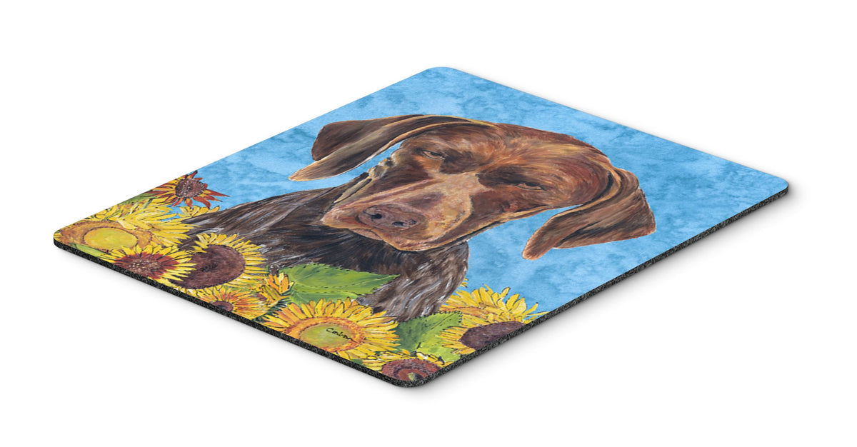 Caroline's Treasures SC9053MP German Shorthaired Pointer in Summer Flowers Mouse Pad, Hot Pad or Trivet for Home Office Gaming Working Computers