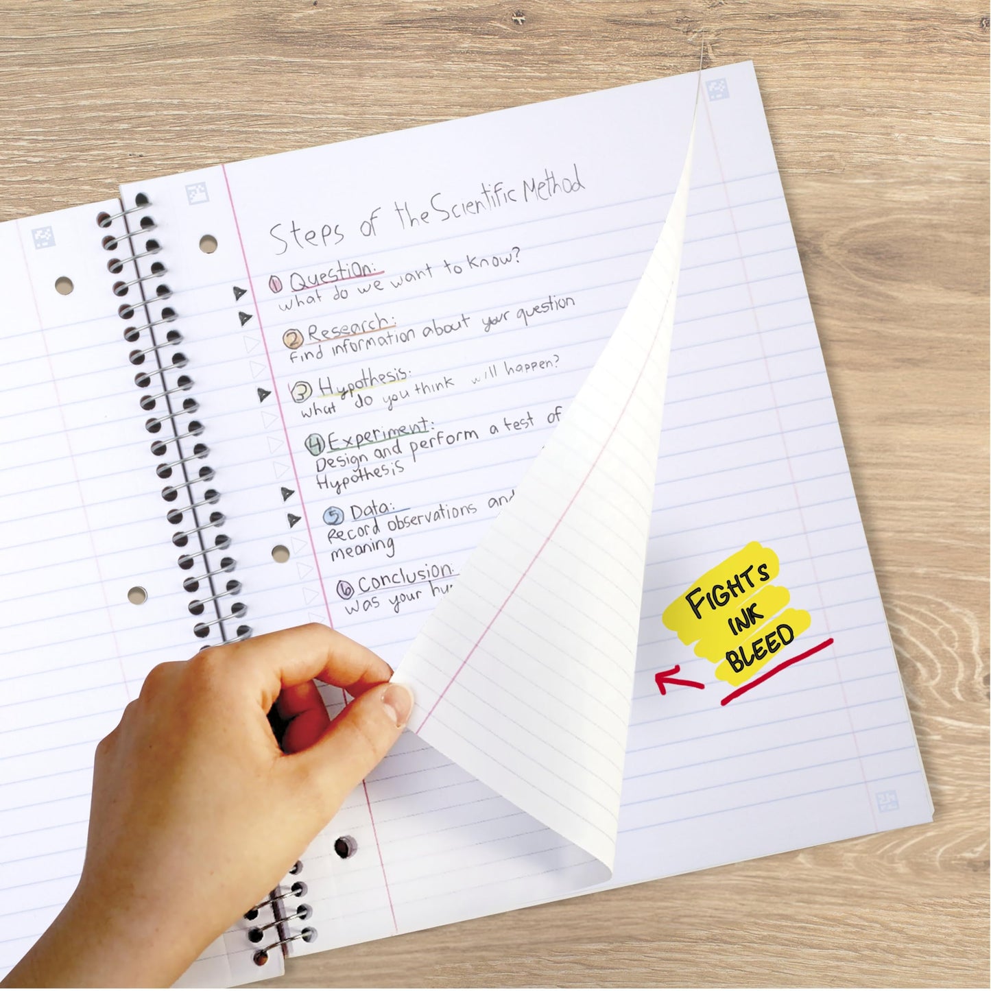 Five Star Spiral Notebook + Study App, 6 Pack, 1 Subject, Wide Ruled 8" x 10.5" Paper, 100 Sheets, Fights Ink Bleed, Water Resistant Cover, Assorted