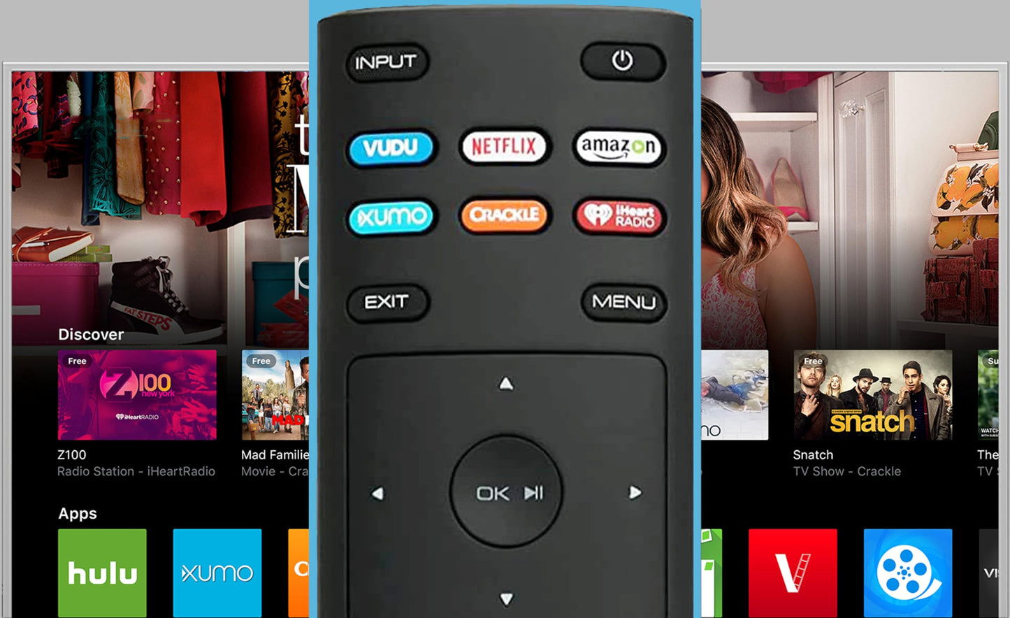 Universal XRT136 Remote Control Works for All Vizio Smart TV D24f-F1 D43f-F1 D50f-F1 E43-E2 E60-E3 E75-E1 M65-E0 M75-E1 P55-E1 P65-E1 P75-E1 and More