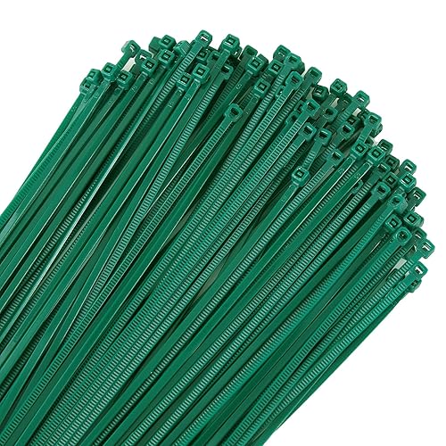 ZZRanYe 6 inch 3mm Dark Green Nylon Garden Cable Zip Ties Self Locking Cable Ties Twist Ties, Multi-Purpose Cable Tie (100 Pcs)