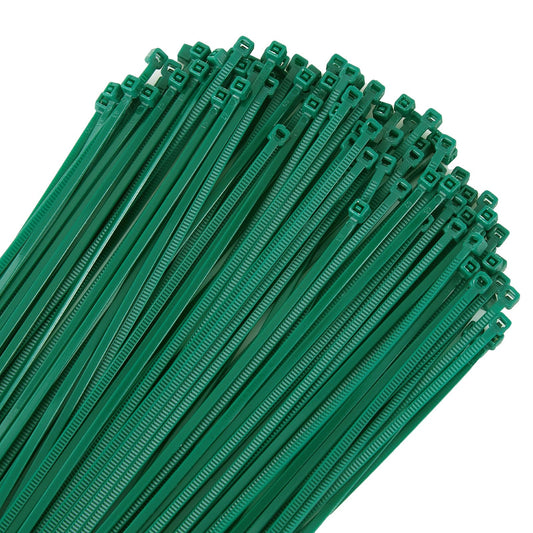ZZRanYe 6 inch 3mm Dark Green Nylon Garden Cable Zip Ties Self Locking Cable Ties Twist Ties, Multi-Purpose Cable Tie (100 Pcs)