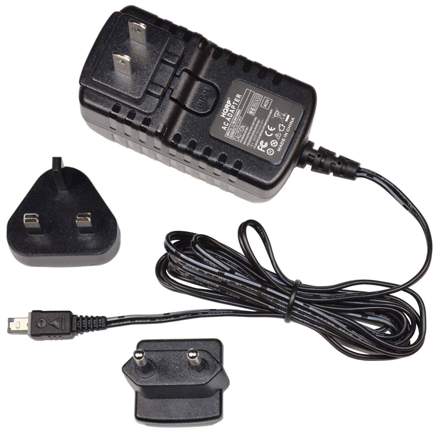 HQRP Wall AC Power Adapter Compatible with JVC GR-D370U GR-D370US Camcorder - (incl. USA Plug & Euro Adapter)