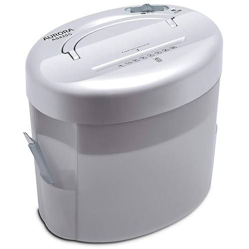 Aurora AS420C Desktop-Style Cross-Cut Paper Shredder, 4-Sheet Crosscut Desktop