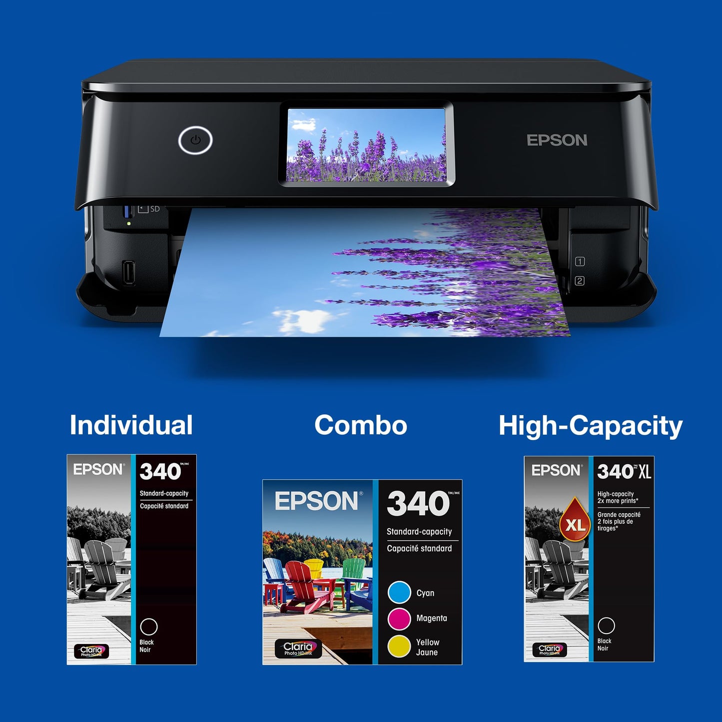 Epson 340 Claria Photo HD Ink Standard Capacity 3 Color Cartridge Combo Pack (T340923-S) Works with Expression XP-8800