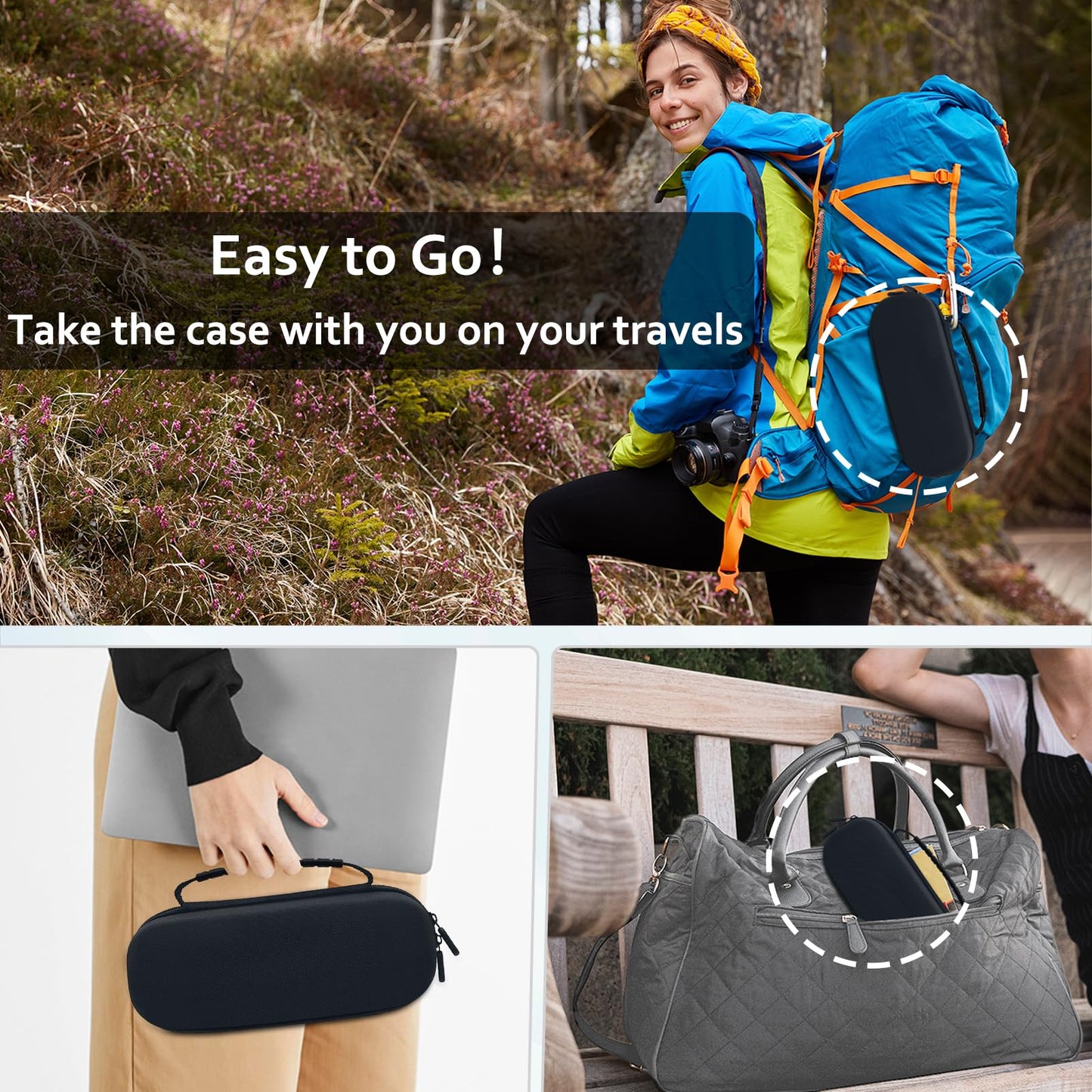 Hard Carrying Case for Beats Pill 2024 Bluetooth Speaker,Shockproof Protective Travel Case with Mesh Pocket for New Beats Pill and Accessories,Black