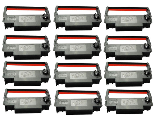 ERC-30 34 38 Ribbon Ink Cartridge Receipt Printer Black and Red, ERC30 Compatible with Epson Printer SNBC BTP-M280, BTP-M280A, BTP-M280B, BTP-M280D