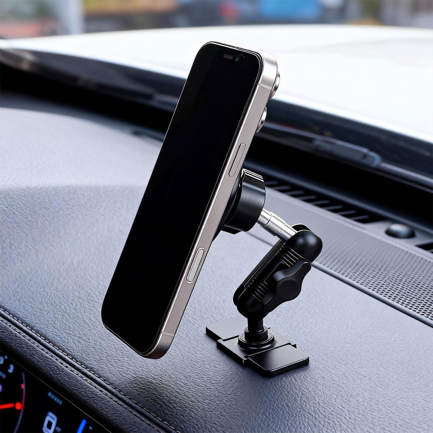 Double Socket Arm (Length 2.4") Connects to 17mm Ball Head Adapter Only, Compatible with 17mm Ball Car Phone Holder and Garmin GPS Mount