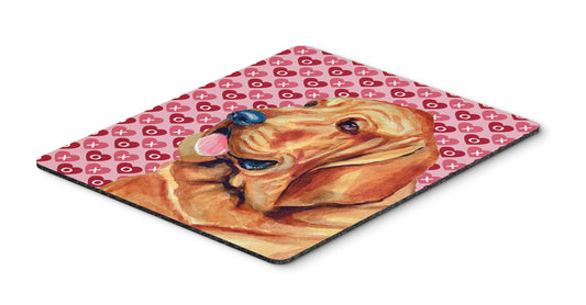 Caroline's Treasures LH9151MP Bloodhound Hearts Love and Valentine's Day Portrait Mouse Pad, Hot Pad or Trivet for Home Office Gaming Working