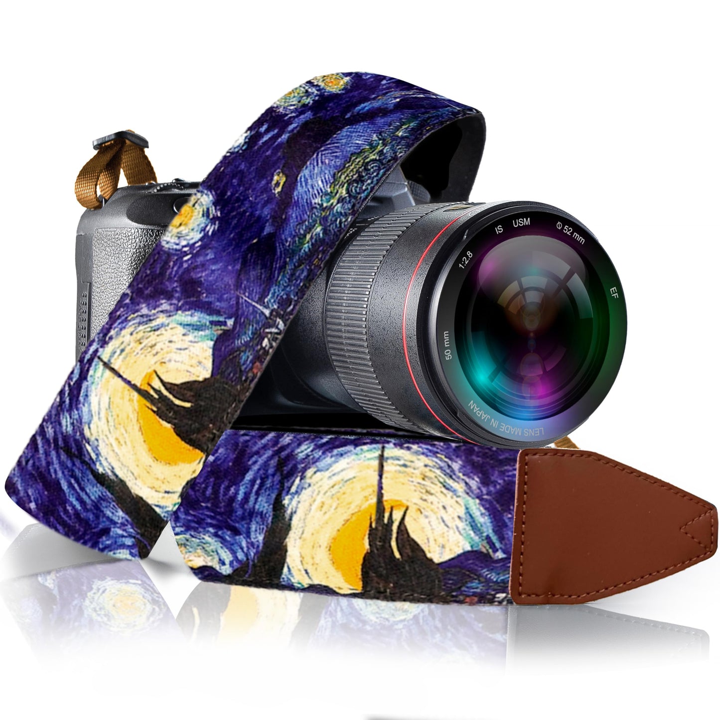 Art Tribute Van Gogh Starry Night Camera Strap Universal DSLR Camera Strap, Neck & Shoulder Belt for Digital DSLR and Binocular- Artistic & Cool
