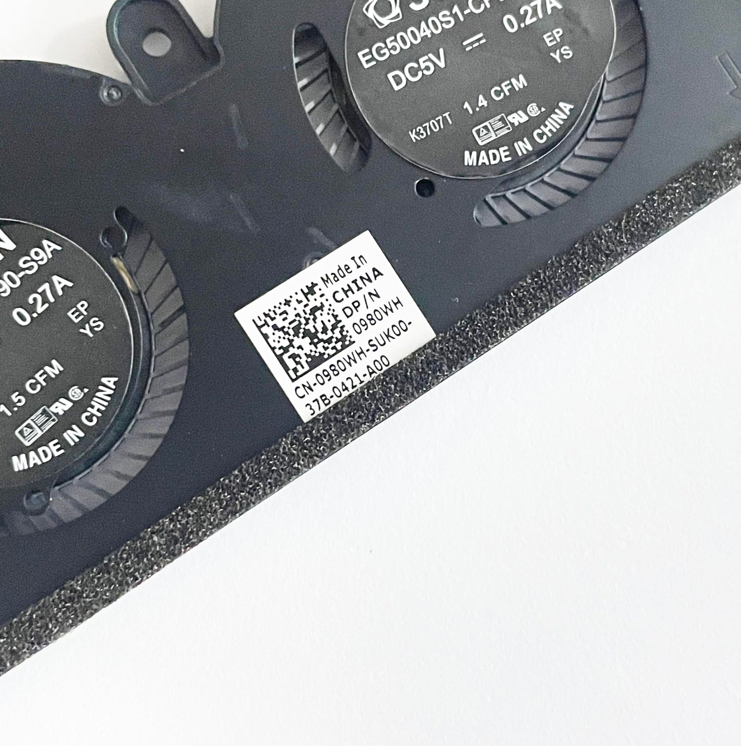 Fleshy Leaf Replacement New Laptop CPU Cooling Fan for DELL XPS 9370 9380 7390 9305 DC5V Series 0PNWJR DFS350705PQ0T FM18 ND55C19-16M01 0980WH