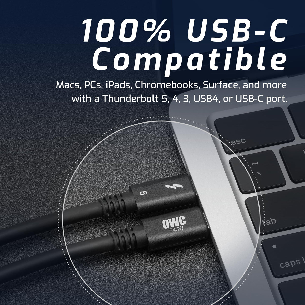 OWC 2.0M Thunderbolt 5 (USB-C) Cable