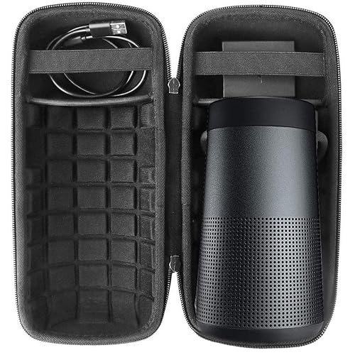 Khanka Hard Travel Case Replacement for Bose SoundLink Revolve/Revolve (Series II) Portable Bluetooth Speaker, Case Only (Black)